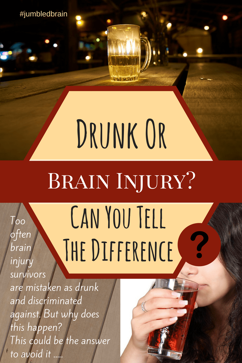 Too often brain injury survivors are mistaken as drunk and discriminated against. But why does this happen? This could be the answer to avoid it .....